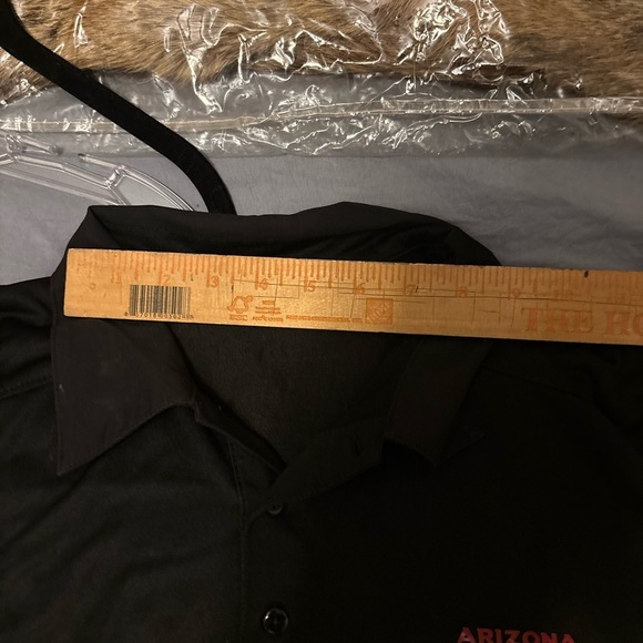 Arizona Cardinals Adult Dri-fit Black Polo NFL Authentic Button Up Fits like XL - Picture 6 of 10
